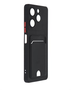 Чехол для Tecno Spark 10 Pro Pocket Matte Silicone с карманом Black NPM66715 Neypo
