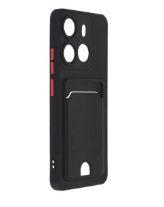 Чехол для Tecno Spark Go 2023 Pop 7 Pocket Matte Silicone с карманом Black NPM59296 Neypo