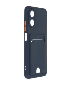 Чехол для Oppo A17 Pocket Matte Silicone с карманом Dark Blue NPM59854 Neypo
