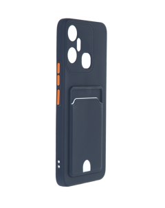 Чехол для Infinix Smart 6 Plus Pocket Matte Silicone с карманом Dark Blue NPM57051 Neypo
