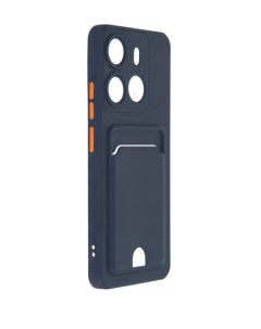 Чехол для Infinix Smart 7 Pocket Matte Silicone с карманом Dark Blue NPM59372 Neypo