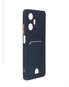 Чехол для Realme C55 Pocket Matte Silicone с карманом Dark Blue NPM59810 Neypo