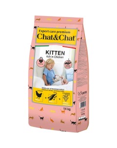 Корм для котят Expert Premium курица сух 14кг Chat&chat