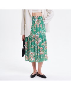 Зелёная юбка с цветочным принтом Nabokovaivanka