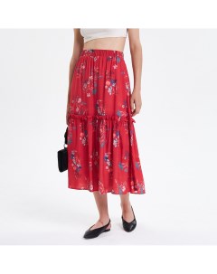 Красная юбка с цветочным принтом Nabokovaivanka