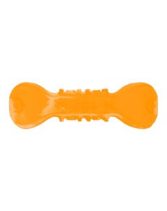 Игрушка для собак гантель дентальная с пищалкой с ароматом бекона 22 см Оранжевый Mr.kranch