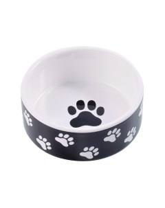 Миска для собак с лапкой (420 мл., Черная) Mr.kranch