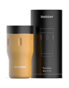 Термос Tumbler 350 оранжевый черный Bobber