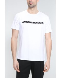 Хлопковая футболка с логотипом бренда Antony morato