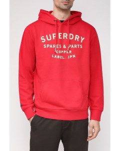 Хлопковое худи с логотипом бренда Superdry