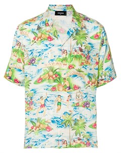 Dsquared2 рубашка с гавайским принтом 50 разноцветный Dsquared2