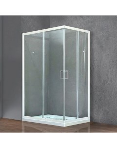 Душевой уголок HPD 120х80 профиль белый стекло прозрачное Royal bath