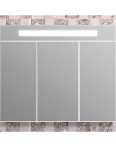 Зеркало шкаф Фреш 100 с подсветкой белый Opadiris