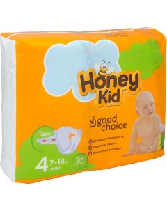 Подгузники Honey Kid Maxi 4 7 18кг 64шт Хайджин текнолоджиз