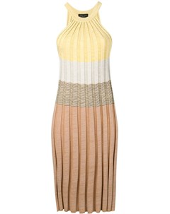 Roberto collina плиссированное платье с вырезом халтер нейтральные цвета Roberto collina