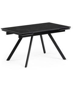 Керамический стол Габбро 140х80х76 черный мрамор черный 530830 Woodville