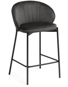 Полубарный стул Нейл серый черный 528460 Woodville