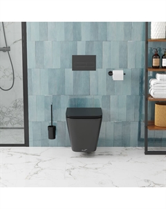 Унитаз подвесной Maiella Aria MB CT9163 безободковый, с сиденьем микролифт, черный матовый Ceruttispa