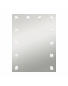 Зеркало настенное с лампочками Anabel 600х800 мм гримерное белое Континент