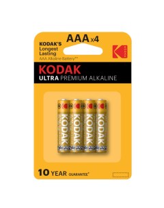 Батарейка Ultra Digital Б0005128 ААА мизинчиковая LR03 1 5 В 4 шт Kodak