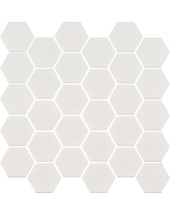 Мозаика Hexagon small белая керамическая 28х27 см матовая Starmosaic