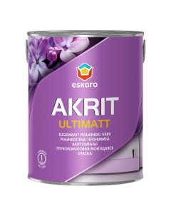 Краска моющаяся Akrit Ultimatt база TR бесцветная 2 7 л Eskaro