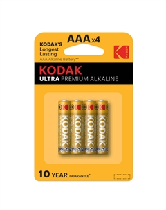 Батарейка Ultra Digital ААА мизинчиковая LR03 1,5 В (4 шт.) (Б0005128) Kodak