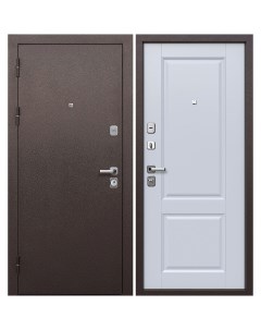 Дверь входная Толстяк левая букле шоколад белый софт 960х2050 мм Ferroni