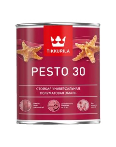 Эмаль алкидная Pesto 30 база А полуматовая 0 9 л Tikkurila