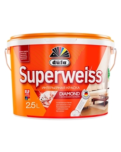 Краска интерьерная Superweiss RD4 база 1 белая 2,5 л Dufa