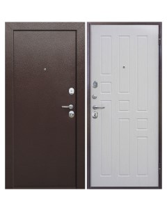 Дверь входная Гарда левая медный антик белый ясень 960х2050 мм Ferroni