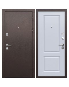 Дверь входная Толстяк правая букле шоколад белый софт 960х2050 мм Ferroni