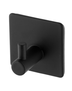 Крючок для ванной Practica одинарный самоклеящийся металл черный 2 шт FX 560A Fixsen