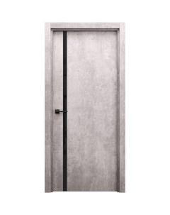 Дверь межкомнатная Соло 700х2000 мм финишпленка бетон с декоративной вставкой Sd