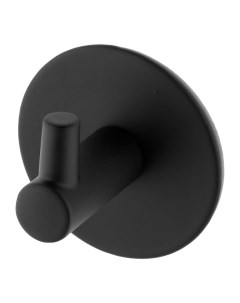 Крючок для ванной Practica одинарный самоклеящийся металл черный 2 шт FX 558A Fixsen