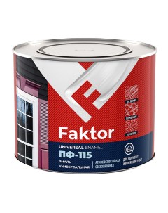Эмаль ПФ 115 красная полуматовая 1 9 кг Faktor