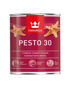 Эмаль алкидная Pesto 30 база С полуматовая 0 9 л Tikkurila