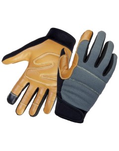 Перчатки Omega кожаные виброзащитные 9 L коричневые JAV06 Jeta safety
