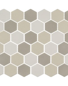 Мозаика Hexagon small LB Mix Antid бежевая керамическая 325х282х6 мм Starmosaic
