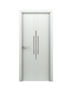 Дверь межкомнатная Сафари 700х2000 мм финишпленка жасмин белый с декоративной вставкой Sd