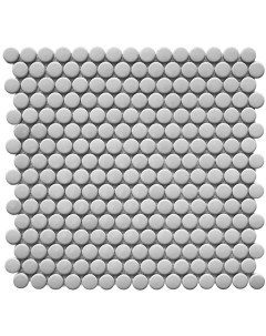 Мозаика Penny Round серая керамическая 315х309х6 мм глянцевая Starmosaic