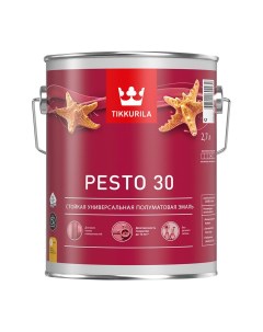 Эмаль алкидная Pesto 30 база С полуматовая 2 7 л Tikkurila