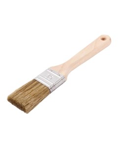 Кисть плоская смешанная щетина деревянная ручка Wood 35х12 мм для всех типов ЛКМ на любой основе Wenzo