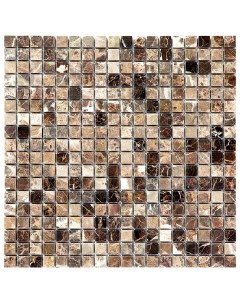 Мозаика Natural i Tilе коричневая из натурального камня 298х298х4 мм глянцевая Mir mosaic