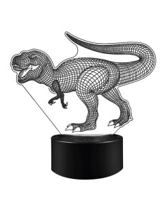 Светильник ночник светодиодный настольный черный Динозавр 3 Вт 5 В IP20 3D NL 405 Camelion