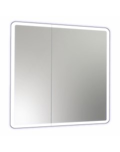 Зеркальный шкаф Континент Emotion 800х800 мм с подсветкой белый Continent