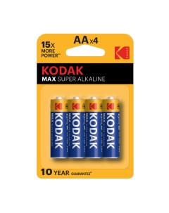 Батарейка Мax Б0005120 АА пальчиковая LR6 1 5 В 4 шт Kodak