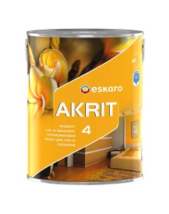 Краска влагостойкая Akrit 4 база А белая 2 85 л Eskaro