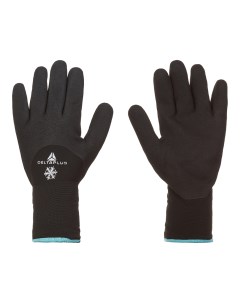 Перчатки для защиты от термических рисков нитриловое покрытие утепленные 10 XL черные Delta plus