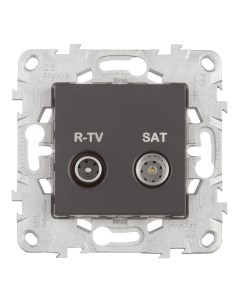 Розетка телевизионная Unica NEW встраиваемая антрацит R TV SAT NU545654 Schneider electric